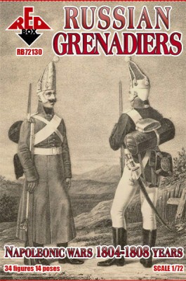Red Box 72130 Napoleonic Russian Grenadiers. 1804-1808 1/72