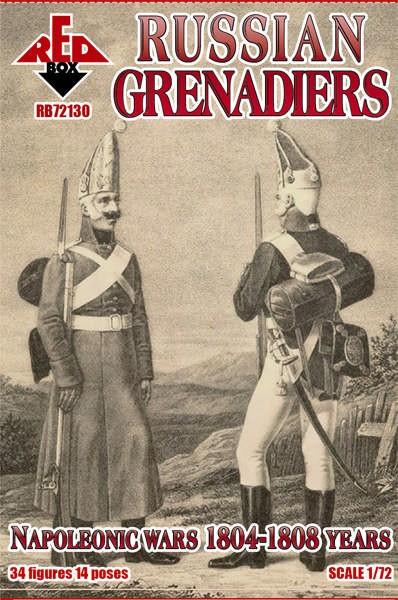Red Box 72130 Napoleonic Russian Grenadiers. 1804-1808 1/72