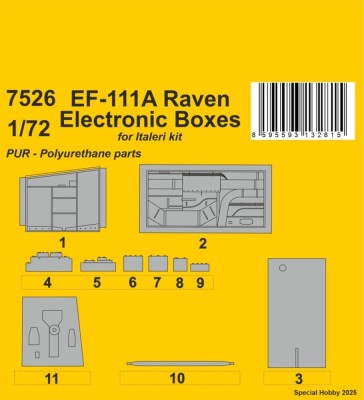 CMK SP7526 EF-111A Raven Electronic Boxes (ITAL) 1/72