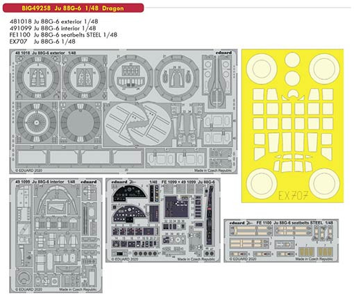 Eduard BIG49258 1/48 Ju 88G-6 (DRA)