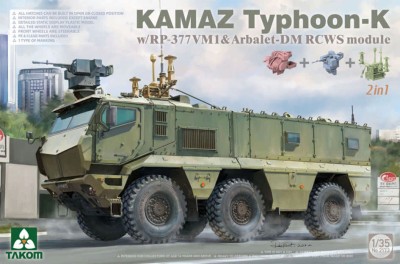 Takom 2173 KAMAZ Typhoon-K w/RP-377VM1&amp;Arbalet-DM RCWS module 2in1 1/35