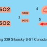 Miniwing Plastic MINI339 Sikorsky H-5 DRAGONFLY / RCAF 1 bagged kit with canopy mask 1/144