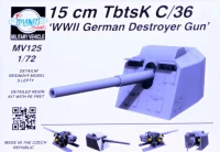 Planet Models MV72125 15 cm TbtsK C/36 'German WWII Destroyer Gun' 1/72
