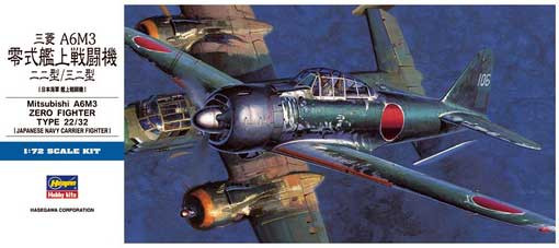 Hasegawa 01456 Самолет ZERO FIGHTER TYPE 22/32 1/72