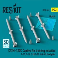 Reskit 32414 CATM-120C Captive air train.missiles (4 pcs.) 1/32