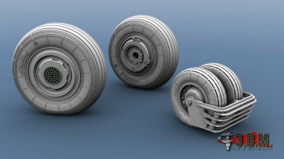 ЭВМ RS48016 Су-35 колеса шасси 1/48