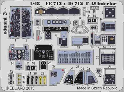 Eduard 49712 F-4J interior S.A.