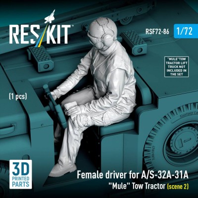 Reskit F72086 Female driver for A/S-32A-31A Tow Tractor 1/72