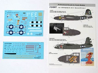 Foxbot Decals FBOT72007 Pin-Up Nose Art Douglas A-20 Boston and Stencils, Part 2 1/72