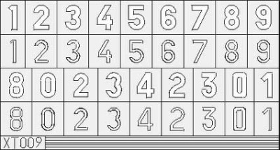 Eduard XT009 German Numbers Large