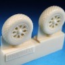 Barracuda Studios BCR72101 Vought Corsair, Grumman Hellcat Wheels - Diamond Tread (For all Corsair and Hellcat kits) 1/72