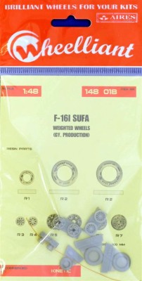 Wheelliant 148018 F-16I Sufa weighted wheels - GY prod. (KIN) 1/48