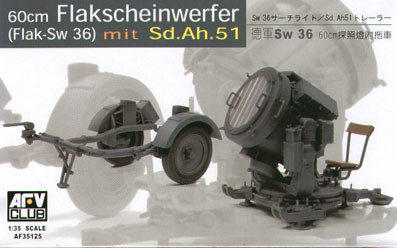 AFV club 35125 GERMAN SW-36 SERCHLIGHT/WITH Sd.Ah.51 TRAILER 1/35