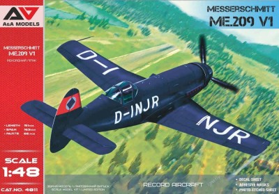 A&amp;A Models 48011 Me-209V1 Speed record prototype (2x camo) 1/48