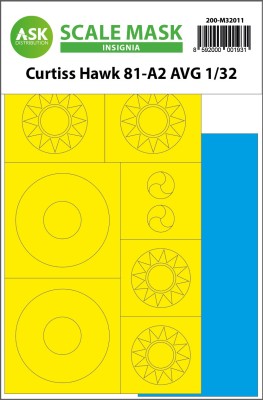 Art Scale 200-M32011 Curtiss Hawk 81-A2 AVG National INSIGNIA masks 1/32