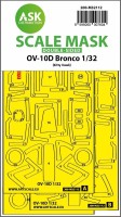 Art Scale 200-M32112 North-American/Rockwell OV-10D Bronco wheels and canopy frame paint mask (inside and outside) 1/32