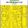 Art Scale 200-M32112 North-American/Rockwell OV-10D Bronco wheels and canopy frame paint mask (inside and outside) 1/32