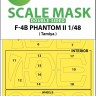Art Scale 200-M48014 McDonnell F-4B Phantom wheels and canopy frame paint masks (inside & outside) 1/48