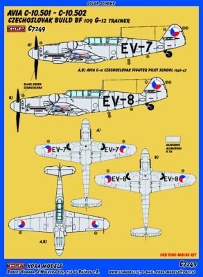 Kora Model C7249 Avia C-10.501/502 Conv.set (Czechoslovakia) 1/72