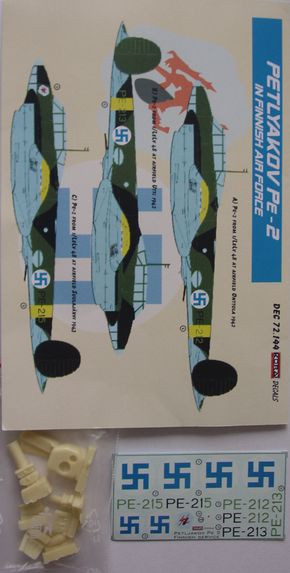 Kora Model DEC72144 Petlyakov Pe-2 (Finnish AF) декали декали 1/72