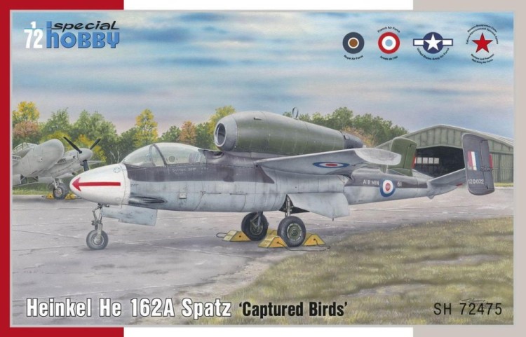 Special Hobby S72475 He 162A Spatz 'Captured Birds' (4x camo) 1/72