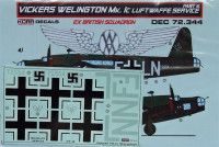Kora Model DEC72344 V.Wellington Mk.IC Luftwaffe Vol.3 декали декали 1/72