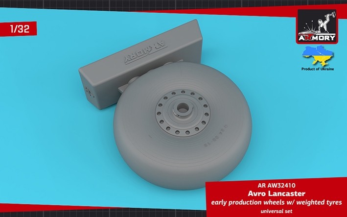 Armory ARAW32410 Avro Lancaster wheels early type with weighted tyres 1/32