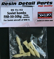 Kora Model DS72152 Soviet bombs WWII AO-50-50kg (early) - 4 pcs. 1/72