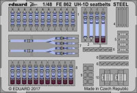 Eduard FE862 UH-1D seatbelts STEEL 1/48