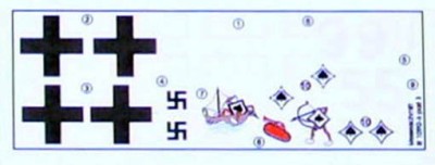 Lf Model C44103 Decals Messerschmitt Bf 109G-6 Comiso Pt.3 1/144