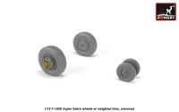 Armory ARAW72319 North-American F-100D Super Sabre wheels with weighted tires/tyres 1/72
