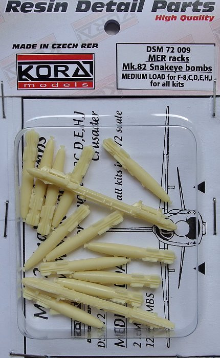 Kora Model DSM72009 MER racks Mk.82 Snakeye bombs (F-8,C,D,E,H,J) 1/72