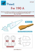 Peewit M72369 Canopy mask Fw 190A (KP) 1/72