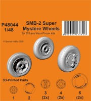 CMK P48044 SMB-2 Super Mystere Wheels (SP.HOBBY) 1/48
