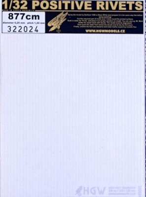 HGW 322024 Rivets - single (pit. 1,2mm, d. 0,25mm) 877cm 1/32