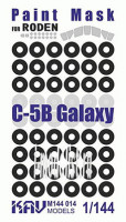 KAV M144014 C-5B Galaxy (Roden 330) окрасочная маска 1/144
