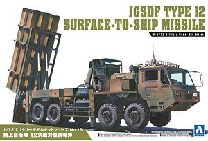 Aoshima 055373 JGSDF Type 12 Surface-to-Ship Missile 1:72