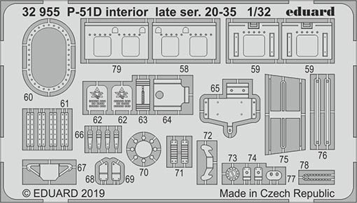 Eduard 32955 SET P-51D interior late ser. 20-35 (TAM)