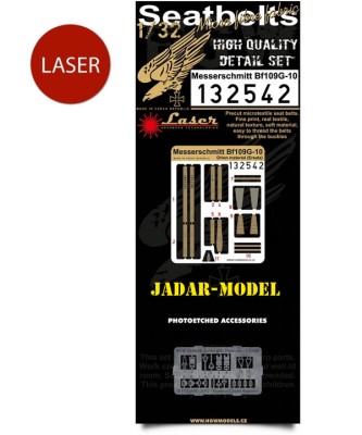 HGW 132542 Bf 109G-10 - Orlon (Ersatz) Seatbelts 1/32