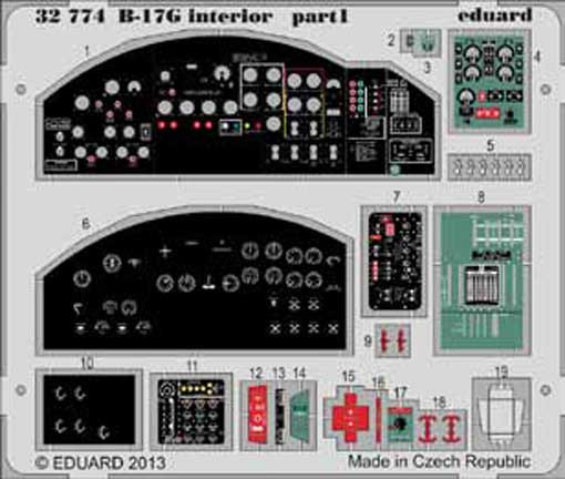 Eduard 32774 B-17G interior S.A.