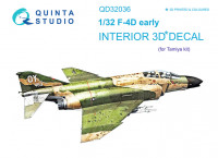 Quinta studio QD32036 F-4D (Tamiya) 3D Декаль интерьера кабины 1/32
