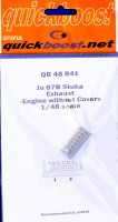 Quickboost QB48841 Ju 87B Stuka exhaust engine w/o covers (AIRF) 1/48