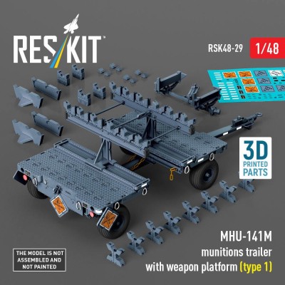 Reskit R48029 MHU-141M munitions trailer w/ weapon platform 1/48