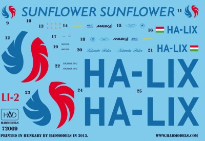 HAD 72069 Decal Li-2 Sunflower 1/72