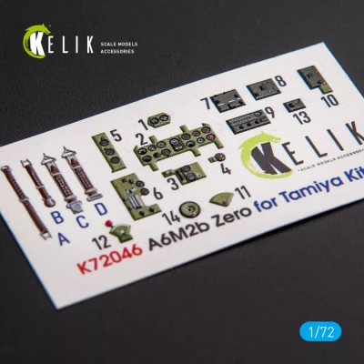 Reskit K72046 A6M2B Zero - interior 3D decals (TAM) 1/72