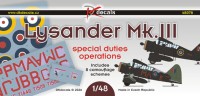 Dk Decals 48078 Lysander Mk.III Spec.Duties Oper. (8x camo) 1/48