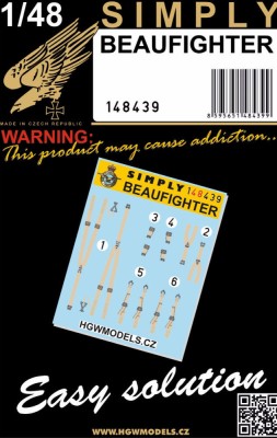 HGW 148439 Seatbelts Bristol Beaufighter (SIMPLY) 1/48