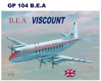 Mach 2 MACHGP104 Vickers Viscount 700 with decals for British European Airways 1/72