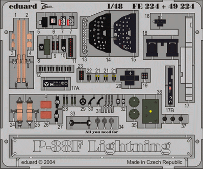 Eduard FE224 P-38F HAS