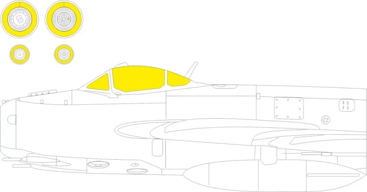 Eduard EX957 Mask MiG-17F (AMMO) 1/48